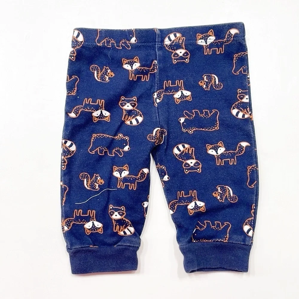 Forest animal print baby pants